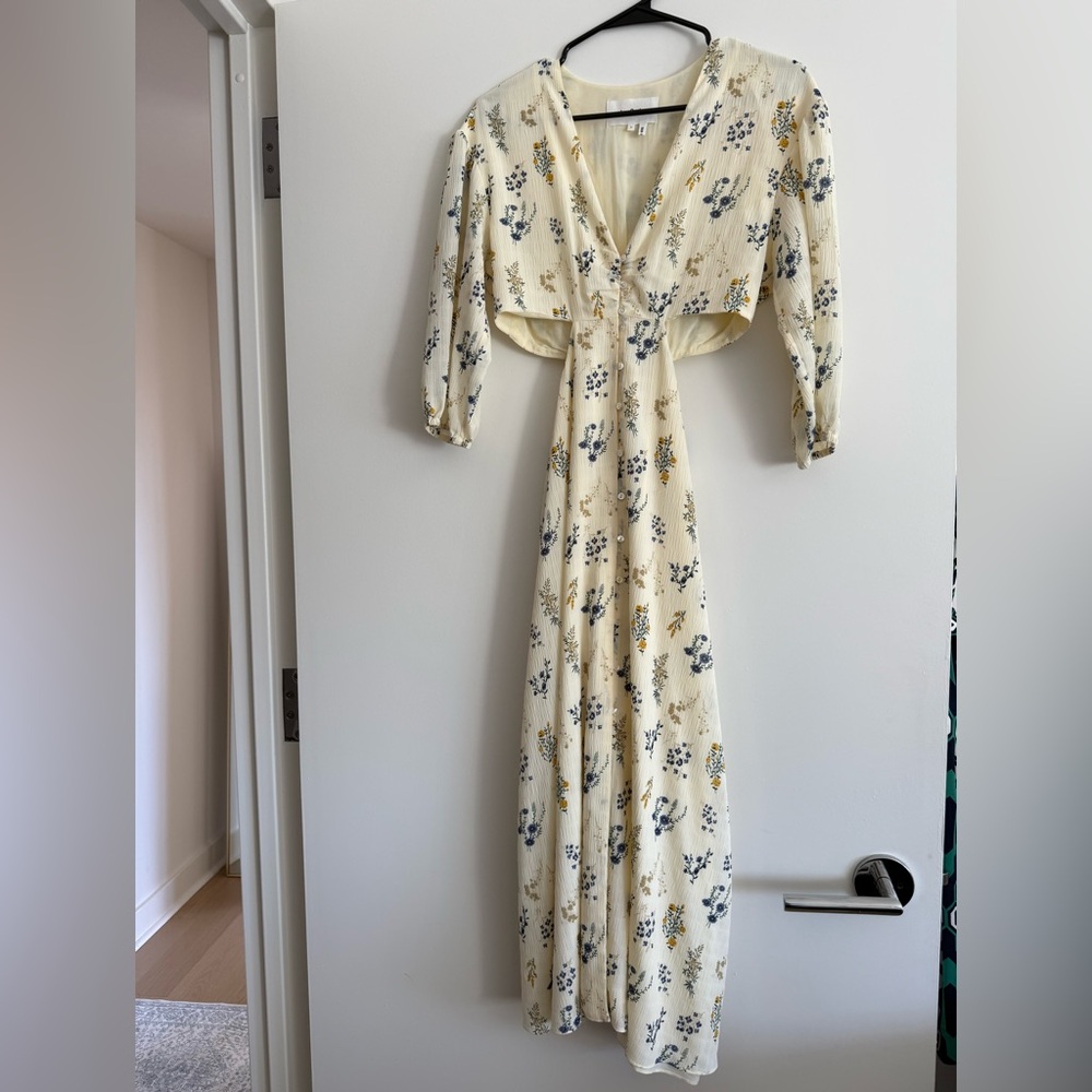 Ba&sh Cream Maxi Dress